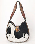 American Darling Hobo Hand Tooled Hair-On Genuine Leather women bag western handbag purse