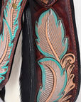 American Darling Hobo Hand Tooled Hair-On Genuine Leather women bag western handbag purse