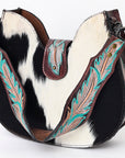 American Darling Hobo Hand Tooled Hair-On Genuine Leather women bag western handbag purse