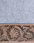 32" X 30" Hilason Horse Western Contoured Wool Felt Therapeutic Saddle Pad Grey