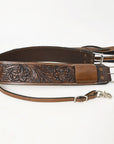 Comfytack Horse Western Floral Tooled Leather Rear Flank Saddle Cinch With Billets