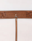 Comfytack Horse Western Leather Basketweave Tooled Floral Rear Flank Saddle Cinch Off Billets