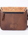 American Darling ADBG1083 Small Crossbody Hand Tooled Genuine Leather Women Bag Western Handbag Purse