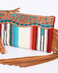 American Darling Wristlet Genuine Leather Women Bag W. Handbag Purse –