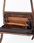 American Darling Organiser Bag Handcrafted from Crocodile Embossed Genuine Leather with YKK Zipper and Detachable Strap