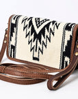 American Darling ORGANISER Upcycled Wool Genuine Leather women bag western handbag purse
