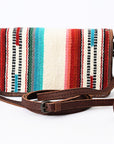 American Darling ORGANISER Upcycled Wool Genuine Leather women bag western handbag purse
