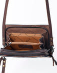 American Darling Organiser Bag Handcrafted from Crocodile Embossed Genuine Leather with YKK Zipper and Detachable Strap