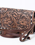 American Darling Organiser Bag Handcrafted from Crocodile Embossed Genuine Leather with YKK Zipper and Detachable Strap