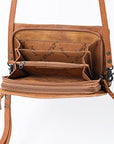 American Darling Organiser Bag Handcrafted from Crocodile Embossed Genuine Leather with YKK Zipper and Detachable Strap