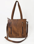 American Darling Tote Hand Tooled Hair-On Genuine Leather women bag western handbag purse