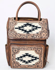 American Darling Backpack Hand Tooled Crocodile embossed Genuine Leather women bag western handbag purse