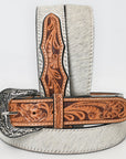 American Darling ADBLF203-L Beautifully Hand Tooled Hair-On Genuine American Leather Belt Men and Women