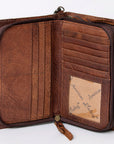 American Darling Organiser Bag Handcrafted from Crocodile Embossed Genuine Leather with YKK Zipper and Detachable Strap