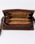 American Darling Organiser Bag Handcrafted from Crocodile Embossed Genuine Leather with YKK Zipper and Detachable Strap