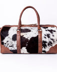 Cowhide Fringe Duffle Bag With Genuine Leather