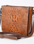 American Darling Crocodile Embossed Genuine Leather Women Bag Western Handbag Purse