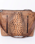 American Darling Crocodile Embossed Genuine Leather Women Bag Western Handbag Purse