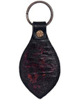 Hand Tooled Leather Key Chain Ring Handcraft Handmade Hilason