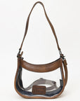 American Darling ADBG1098 Clear Bag Hand Tooled Genuine Leather Women Bag Western Handbag Purse