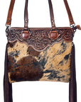 American Darling Cross Body I Hand Tooled Hair-On Genuine Leather Women Bag Western Handbag Purse