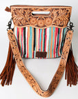 American Darling Clutch Hand Tooled Hair on Genuine Leather Western Women Bag Handbag Purse | Purses for Cute