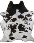 Premium Handcrafted Cowhide Rug With Hair On Leather Finish For Contemporary Living
