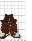 7.5 Ft X 6.5 Ft Genuine Brazilian Cowhide Skin Rug by Hilason | Hair-On Leather Home Décor Carpet