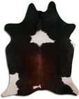 Premium Handcrafted Cowhide Rug With Hair On Leather Finish For Contemporary Living