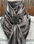35X35" Solid Silver / Grey Wild Rag / Scarf WRS15 - Western Concho Wild Rag Slides - Assorted