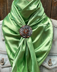 35X35" Solid Lime Wild Rag / Scarf WRS26 - Western Concho Wild Rag Slides - Assorted