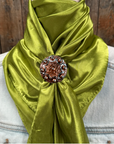 35X35" Solid Light Green Wild Rag / Scarf WRS22 - Western Concho Wild Rag Slides - Assorted