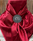 35X35" Solid Burgundy Wild Rag / Scarf WRS14 - Western Concho Wild Rag Slides - Assorted