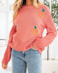 Kirahira Embroidered Thanksgiving Holiday Sweater