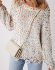 Isabel Confetti Distressed Knit Sweater