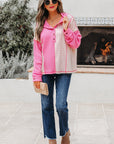 Hollievi Patchwork Hooded Oversize Pullover