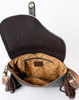 ADBGA335 American Darling Hand Tooled Hair On Genuine Leather Women Bag Western Handbag Purse