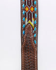 HILASON Western Genuine Leather Belt for Men Women Cowboy Cowgirl Handmade Unisex Full Grain Heavy Duty Tooled Beaded Belt