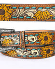 American Darling ADBLF204-L Beautifully Hand Tooled Genuine American Leather Belt Men and Women
