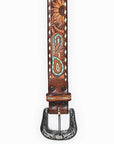 Beautifully Hand Tooled Hand Painted Genuine American Leather Belt Men and Women