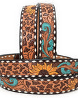 American Darling ADBLF207-L Beautifully Hand Tooled Genuine American Leather Belt Men and Women