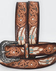 American Darling Beautifully Hand Tooled Genuine American Leather Belt Men and Women