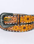 American Darling ADBLF211-L Beautifully Hand Tooled Genuine American Leather Belt Men and Women