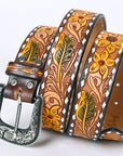 American Darling ADBLF211-L Beautifully Hand Tooled Genuine American Leather Belt Men and Women