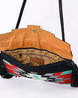 American Darling ADBG1128B Cross Body Hand Tooled Saddle Blanket Genuine Leather women bag western handbag purse
