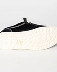 American Darling ADFT133BK3 Hand tooled carved genuine leather trim lightweight shoe footwear slip on