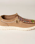 American Darling ADFT133BR2 Hand tooled carved genuine leather trim lightweight shoe footwear slip on