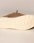 American Darling ADFT133GR4 Hand tooled carved genuine leather trim lightweight shoe footwear slip on