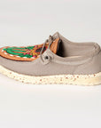 American Darling ADFT133GR7 Hand tooled carved genuine leather trim lightweight shoe footwear slip on