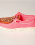 American Darling ADFT133NEPK11 Hand tooled carved genuine leather trim lightweight shoe footwear slip on